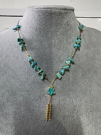 Y Kolye Turkuaz Taşlı