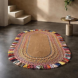 Jüt Otantik Model Kilim (Oval) (FİYAT: Ebat Seçimi Yapın Fiyatı Alın)