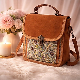 Terme Çanta Kare Kesim Orta Boy Beyaz