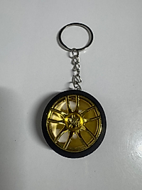 Metal Jant Model Anahtarlık Sarı