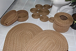 6lı Jüt Paspas Seti (Hasır Düz)