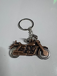 Metal Motosiklet Model Anahtarlık Bronz